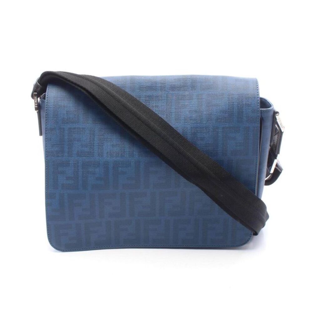 Fendi Zucca PVC Coated Canvas Leather Shoulder Bag